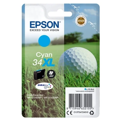 Imagen de Cartucho De Tinta Cian Epson 34xl C13t34724010