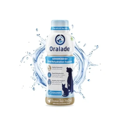 Imagen de Oralade Advance GI + Apoyo de Rehidratación Oral Paquete Doble 2 x 500 ml Suplemento Dietético Líquido para Perros y Gatos la Nutrición Microenteral
