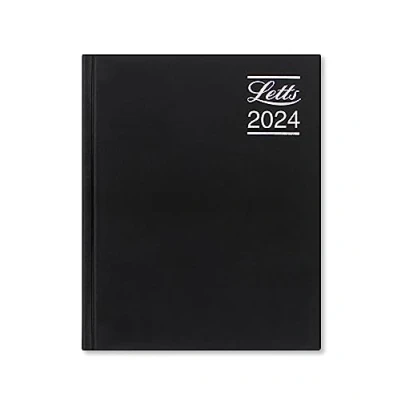 Imagen de Letts Rhino Agenda 2024, tamaño A5, vista semanal con citas, color negro