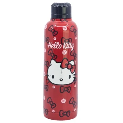 Imagen de Botella de agua reutilizable térmica acero inoxidable con doble aislamiento 515 ml Hello Kitty