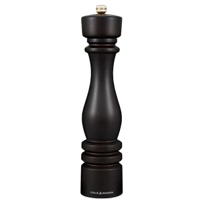 Imagen de Cole &amp; Mason H233081 London Madera de Chocolate Molinillo Sal, Precision+/Molienda Ajustable, Haya, 300 mm, Incluye 1 Molino, Garanzia del Meccanismo a Vita