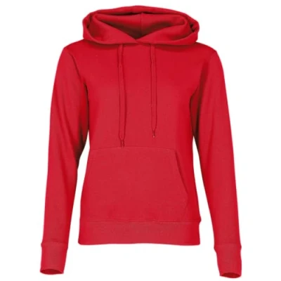 Imagen de Fruit of the Loom Sudadera clásica con capucha para mujer + bolsa de tela MyShirt gratis, color: rojo gratuita, talla: XS, rojo, XS