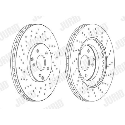 Imagen de JURID 562354JC 1 Disco de freno 330 28 5 120 perforado/ventil. int. revestido con tornillos MERCEDES BENZ: Clase C Berlina, CLK Coupé, SLK