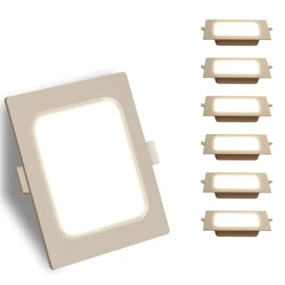 Imagen de Aigostar Downlight LED Empotrable, 6W Equivalente 50W, 3000K Luz Blanca Cálida, Blanco, Foco Empotrable LED, Ojos De Buey Ф95 100mm, Paquete 6