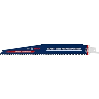 Imagen de Bosch Professional 1x Hoja de Sierra sable Expert `Wood with metal Demolition` S 1167 XHM (para Madera con duro, Longitud 225 mm, accesorios sable)