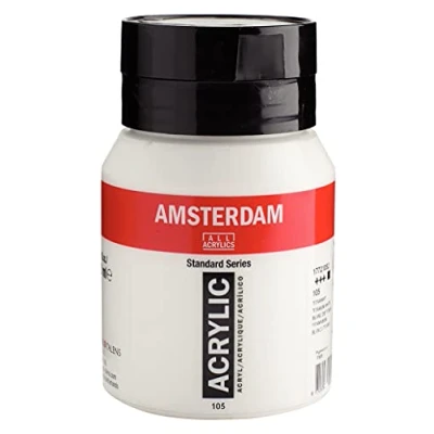 Imagen de Amsterdam Standard Series Colores Acrílicos Bote 500 ml Blanco de Titanio 105 (17721052)