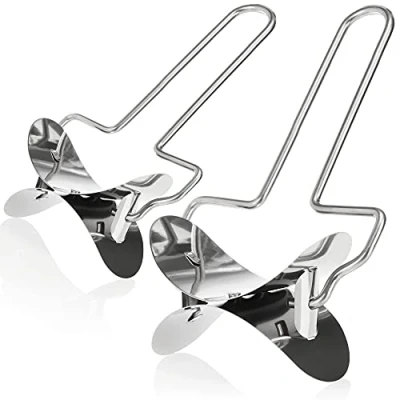 Imagen de COM FOUR® 2x cortadores, cortadores para galletas, pasta, dumblings y ravioles cortador de masa rodillo galletas rodillos redondos (2 piezas 7.5 9.5 cm)