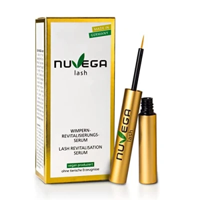 Imagen de Nuvega Lash Serum Pestañas y Cejas para unas largas en sólo 4 6 semanas I Vegano el Crecimiento de Crece Pestañas/Alargamiento Made in Germany 3ml