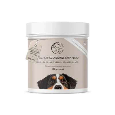 Imagen de Annimally Polvo para Articulaciones Perros 300 g con MSM, Mejillón Verde y Colágeno Perros, Alternativa a Las Tabletas