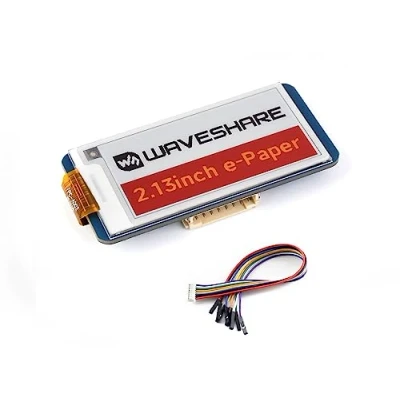 Imagen de 2.13 Inch e Paper Display Hat (G) 250 x 122 Resolution 3.3 V/5 V Four Colour Ink Screen Module for Raspberry Pi 4B/3B+/3B/2B/Zero/Zero W/Zero WH, Jetson Nano,Arduino