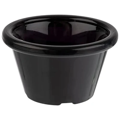 Imagen de APS 40762 Juego de 12 cuencos (plástico, diámetro 6 cm, altura 3,5 cm), color negro