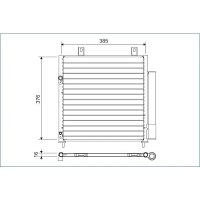 Imagen de VALEO 822600 Condensador con secador Aluminio 376