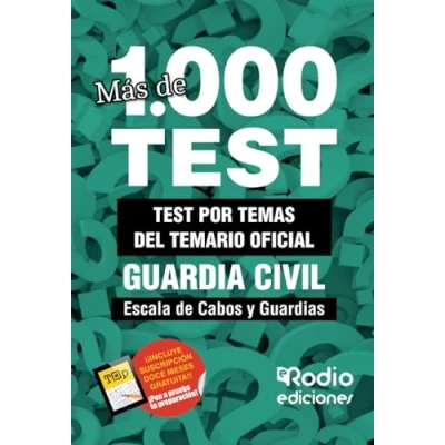 Imagen de Guardia Civil 2024. Escala de Cabos y Guardias. test del Temario Oficial. Más mil preguntas tipo (SIN COLECCION)