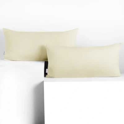 Imagen de DecoKing 2 Fundas de Almohada 40 x 80 cm algodón con Cremallera Beige ámbar