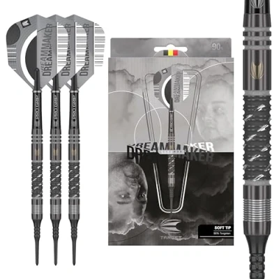Imagen de Target Darts Dimitri Van Den Bergh x Echo 90% Tungsten Soft Tip Set 20g Dardos Punta Blanda, Dimi Edición Jugador, Pixel