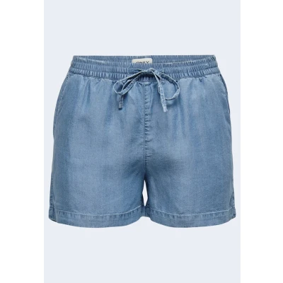 Imagen de ONLY Onlpema Lyocell Life Dnm Pantalones Cortos, Medio De Mezclilla Azul, L para Mujer