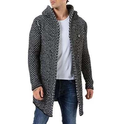 Imagen de RED BRIDGE Cardigan para hombre Abrigo Chaqueta de punto larga Negro L