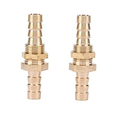 Imagen de 2 Piezas de Manguera Barb Bulkhead Pipe Fitting Acoplador Conector Adaptador Para Conexión Tubería(10mm)