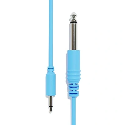 Imagen de ExcelValley 1 Pack Cables de Conexión Mono TS 3,5mm a 6,35mm Eurorack Sintetizador [Azul 180cm 71&quot;]