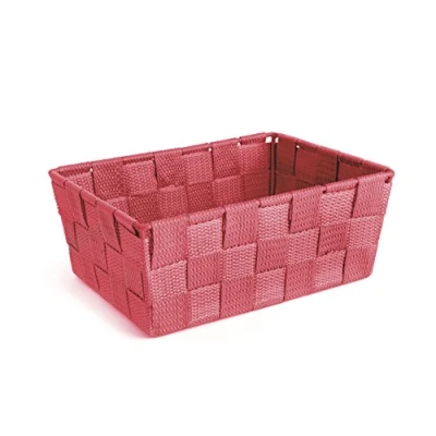 Imagen de Excelsa Cross Korb Aufbewahrungskorb, Kunststoff, Rot, 21 x 16 8.5 cm