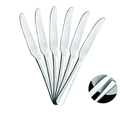 Imagen de Mr. Spoon 6 Cuchillos de Mesa Acero INOX con Borde Perlado. Colección Minimal 22,5 x 2,05 cm