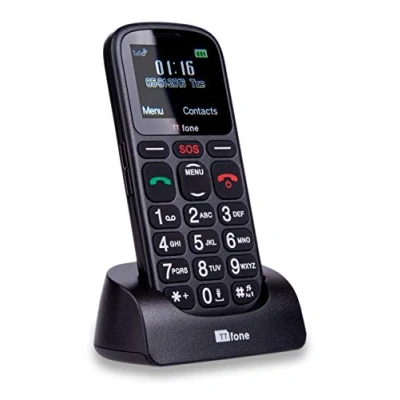 Imagen de TTfone TT100 Comet Móvil Libre (USB, Banda Dual, Botones Grandes), Olor Negro