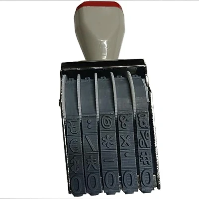 Imagen de WANLIAN Sellos de oficina 5 dígitos Sello numeración Ajustable,Sello Números goma 7 mm,Tamaño impresión 35 x mm negro