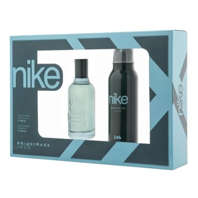 Imagen de NIKE Night Mode, Estuche de Regalo Hombre, Colonia 100 ml + Desodorante en Spray 200 ml, Eau Toilette Natural y Masculina, Aroma Frutal Amaderado, Fragancia Fresca, Dulce Larga Duración