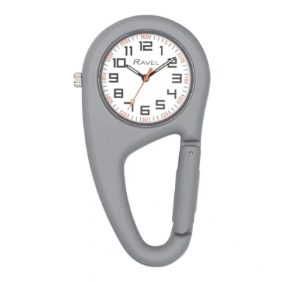 Imagen de Ravel Reloj de Cuarzo Mosquetón con Clip para el Cinturón Analógico R1105.23 Gris