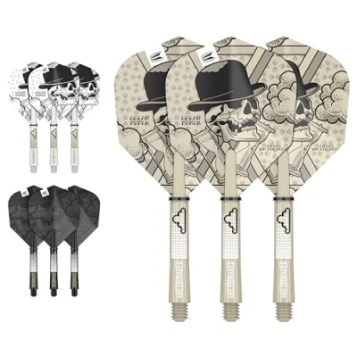 Imagen de Target Darts Dimitri Van Den Bergh Ink Design No.6 Vols en Dardo &amp; Intermediana (41mm) Árboles Tallos 9 vuelos y árboles Total