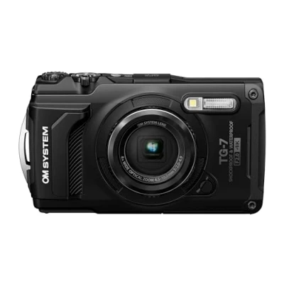 Imagen de OM SYSTEM Cámara Tough TG 7, 12 MP, Resistente al Agua y a los Golpes, Modos de Disparo subacuático Macro, vídeo 4K, Zoom Angular 4X (sucesora la Olympus 6), Negro