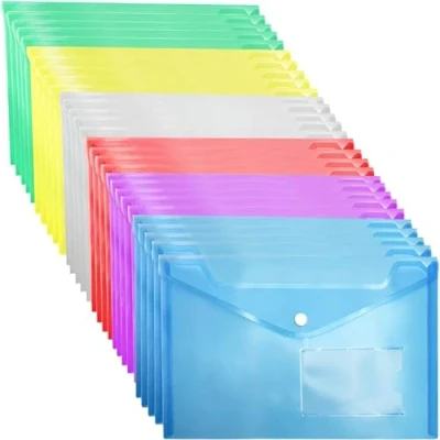 Imagen de GoodtoU a5 Plastic Wallet Folder Wallets with Popper a5(30 Pcs)