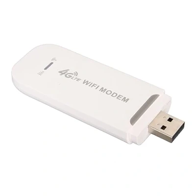 Imagen de Punto de Acceso WiFi USB 4G, Portátil para Viajes con Función Cifrado WiFi, MiFi Móvil Compatible 10 Conexiones Dispositivos (Blanco)