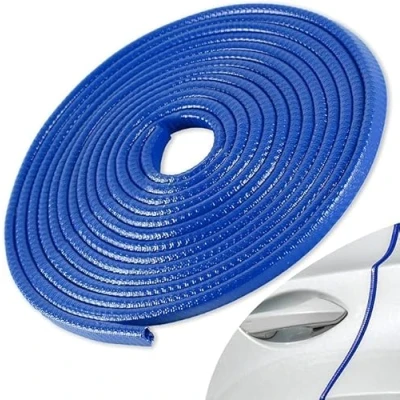 Imagen de comfleep Protector de Borde Puerta Coche, Protectores Parachoques Canal en U, Goma, Apto Para la Mayoría Los Coches (Azul,10M)
