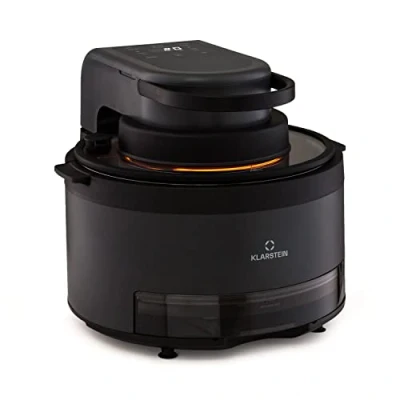 Imagen de Klarstein Freidora de Aire Caliente 2 en 1 1250W, Calentamiento Rápido para Cocinas, Sin Aceite Compacta, Capacidad 5 l., Fácil Limpiar, Freidoras Compactas, Air Fryer 6 Programas