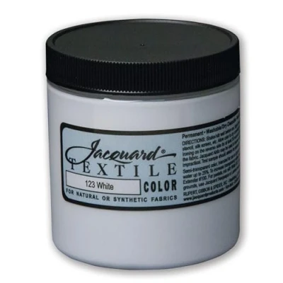Imagen de Jacquard Pintura textil de 8 onzas, color blanco