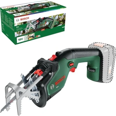 Imagen de Bosch Home and Garden sierra de jardín batería Keo (sin batería, sistema 18 V, diámetro corte 80 mm, con cuchilla Swiss Precision Wood, en caja)