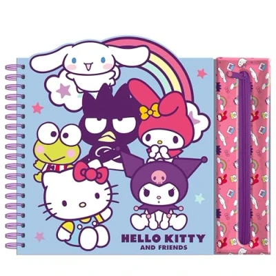 Imagen de Kids Licensing Cuaderno de Actividades con Estuche Removible Hello Kitty &amp; Friends