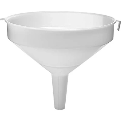 Imagen de Browin 350031 embudo grande de 30 cm diámetro, para alcohol, capacidad 6 litros, llenar botellas grandes vino, cerveza, material seguro, color blanco