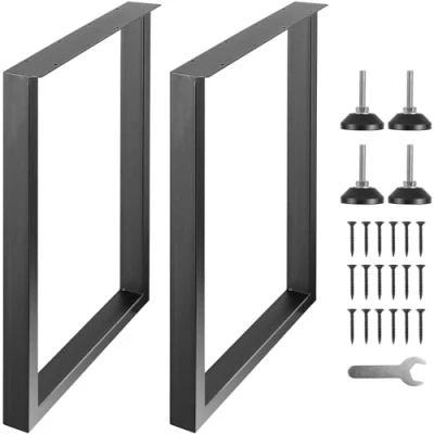 Imagen de VEVOR Patas de Mesa 2 Piezas Escritorio Ajustables Cuadradas 711 mm Capacidad Carga 454 kg Acero Sólido Muebles con Muchos Accesorios para Hogar, Oficina, Comedor, Negro