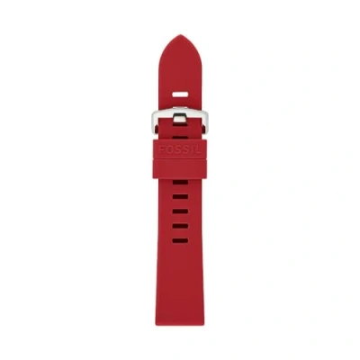 Imagen de Fossil Correa unisex de silicona roja 20 mm, S201106, rojo, Casual