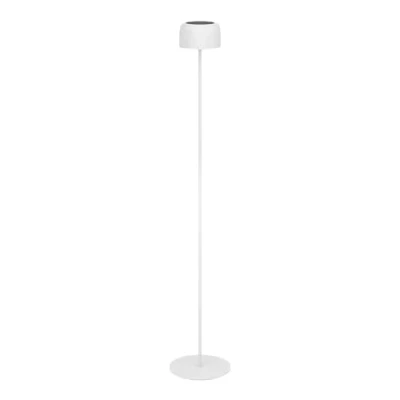 Imagen de Eglo Roccanova lámpara solar de pie, con batería, para interior y exterior, salón, regulable en 3 niveles, acero blanco, blanco cálido, IP44