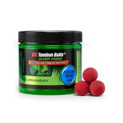 Imagen de Tandem Baits Carp Food Perfection Pop Up perfecta fresa,Carp Up,Cebo para pesca de peces grandes,Accesorios carpas profesionales y pescadores aficionados 16 mm 7 g