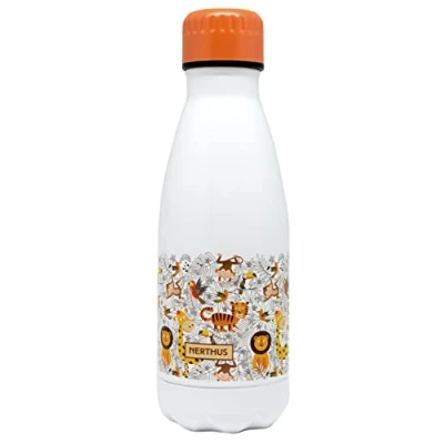 Imagen de NERTHUS FIH 897 Botella de doble pared acero inoxidable 350 ml, Estilo y Funcionalidad
