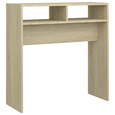 Imagen de vidaXL Mesa Consola Entrada Acento Pasillo Vestíbulo Recibidor Auxiliar Decoración Hogar Casa Escritorio Contrachapada Color Roble Sonoma 78x30x80cm
