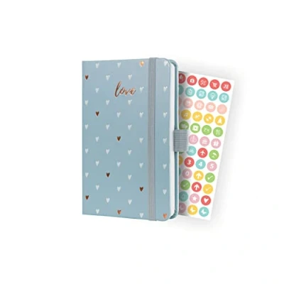 Imagen de SIGEL J4334 Jolie Agenda semanal 2024, Grey Love, 9,5 x 15 cm, tapa dura, 174 páginas, gris