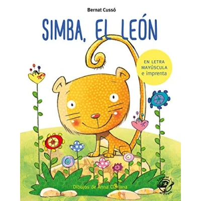 Imagen de Simba, el león: en letra MAYÚSCULA y de imprenta: libros para niños 5 6 años (Aprender a leer e imprenta)