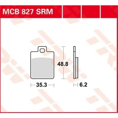 Imagen de TRW Sinter Maxi Scooter MCB827SRM Juego de pastillas freno