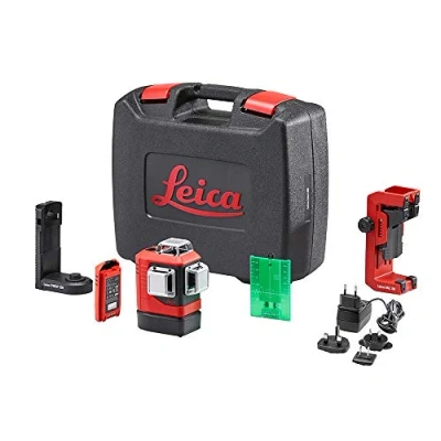 Imagen de Leica Lino L6G: Nivel láser de línea 3x360 grados con batería Li Ion, cargador, adaptador magnético innovador y soporte para pared en una carcasa (láser verde, alcance trabajo: 35 m)