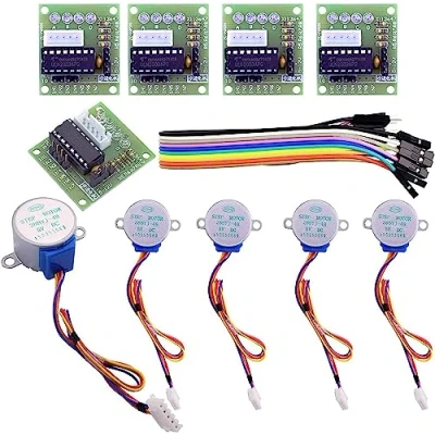 Imagen de ELEGOO 5 Juegos 28BYJ 48 Motor de Pasos 5V + ULN2003 Conductor Placa para Arduino UNO R3 Mega Nano